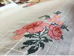  Dört Farklı Renk Seçenekli Kanaviçe Masa Örtüsü 140x 170 cm %100 Pamuk 