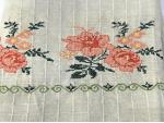  Dört Farklı Renk Seçenekli Kanaviçe Masa Örtüsü 140x 170 cm %100 Pamuk 