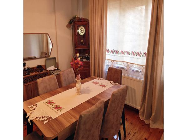 Kanaviçe Runner- Buzdolabı Örtüsü Gül Demet  %100 Pamuk