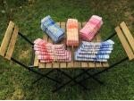 Mutfak Kurulama Bezi & Servis Peçetesi Mavi-Beyaz 6 lı Set  %100  Pamuk